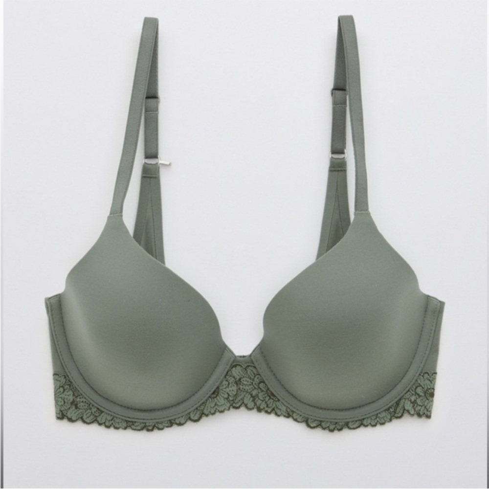 Aerie Real Sunnie full coverage lightly lined blossom lace bra